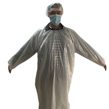 廠家生產一次性塑料連體服無塵一體工作服防水服防塵潔凈套頭防護