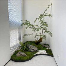 仿真金絲蕨盆栽禪意造景落地猴頭蕨類盆景室內裝飾假樹真綠植