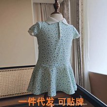 女童碎花裙夏裝洋氣韓系公主裙女寶寶polo領連衣裙2025年新款