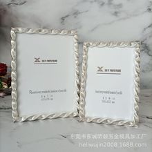 銀色簡約金屬相框擺台，歐式 ，輕奢，樣板間擺台金屬相框，