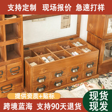 手賬膠帶針線火漆印章桌面抽屜式收納儲物盒家用多層玻璃翻蓋防塵