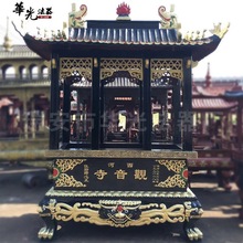 寺廟大型生鐵香爐八龍柱長方形露天香爐宗祠道觀六龍木柱帶蓋香爐