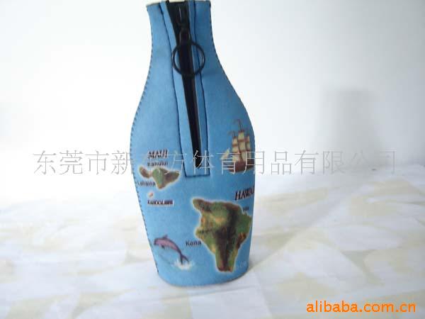 供应广告促销啤酒瓶套红酒瓶套潜水料SBR保温瓶套