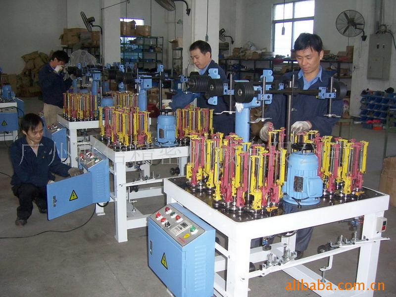 高速绳带编织机生产线