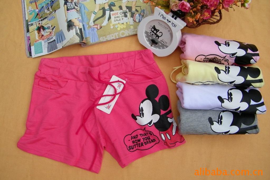 【时尚 日式 米奇 糖果色 <em>女沙滩</em>裤 <em>运动</em>休闲 短