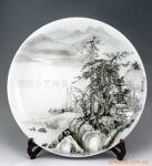 釉下五彩 挂盘 山水画 (厂家直销)