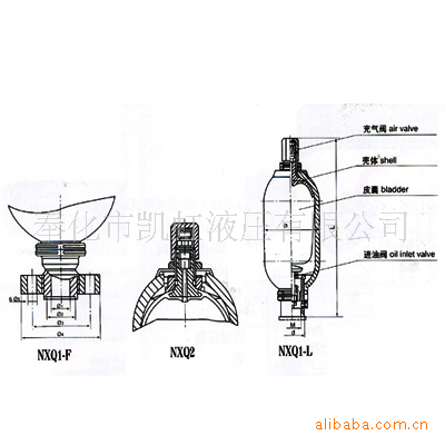 【供應蓄能器皮囊液壓】價格,廠家,圖片,液壓機,奉化市凱虹液壓有限公