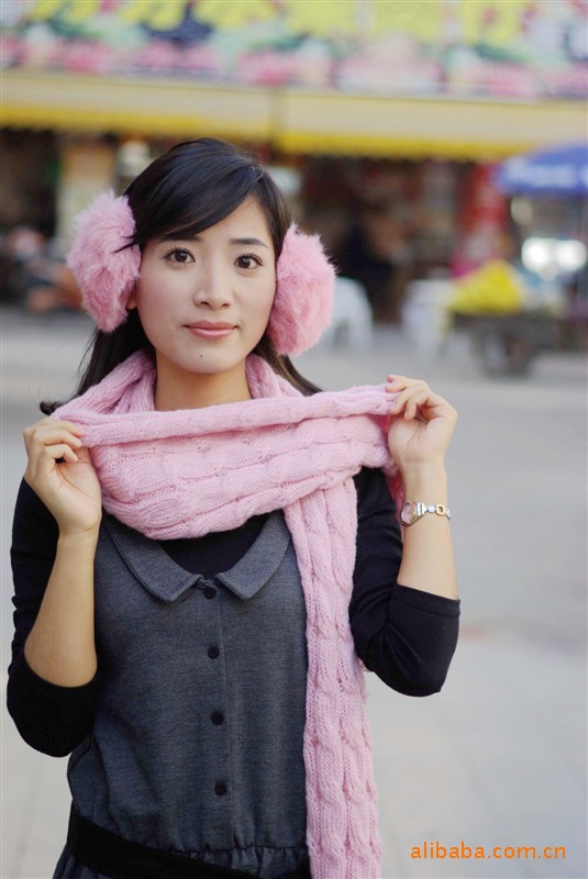 套头韩国秋冬情侣围脖围巾2010新款毛线围巾麻花(大)长巾 - 骆丽萍