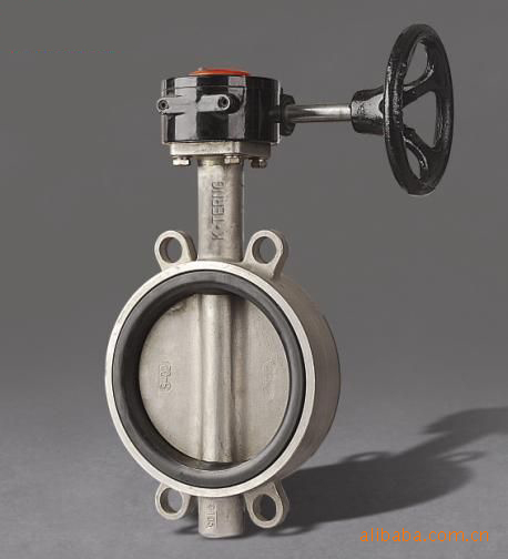 供应带手柄的手动蝶阀 手轮操作阀板不锈钢304 蝶阀