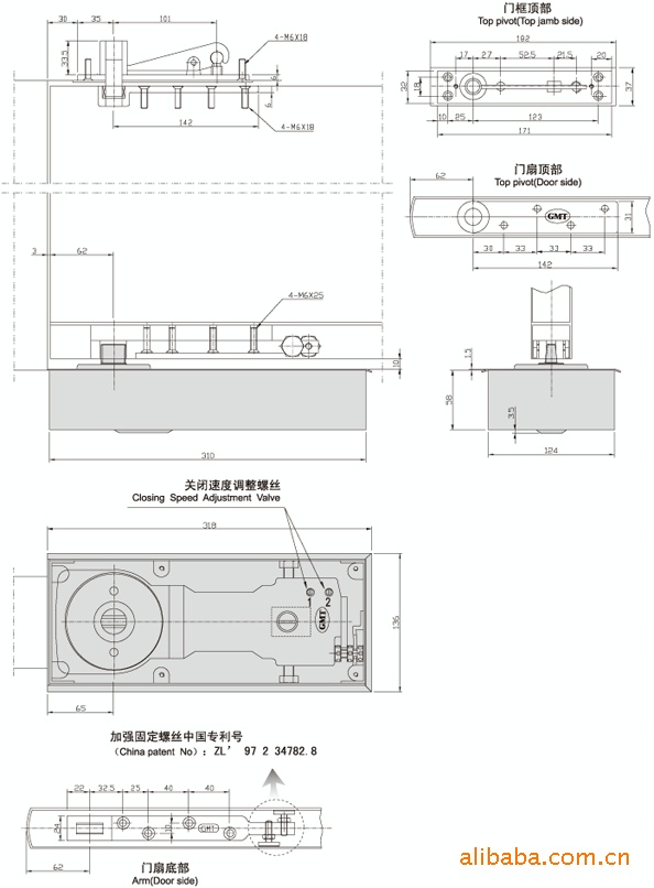 地弹簧安装尺寸图图片