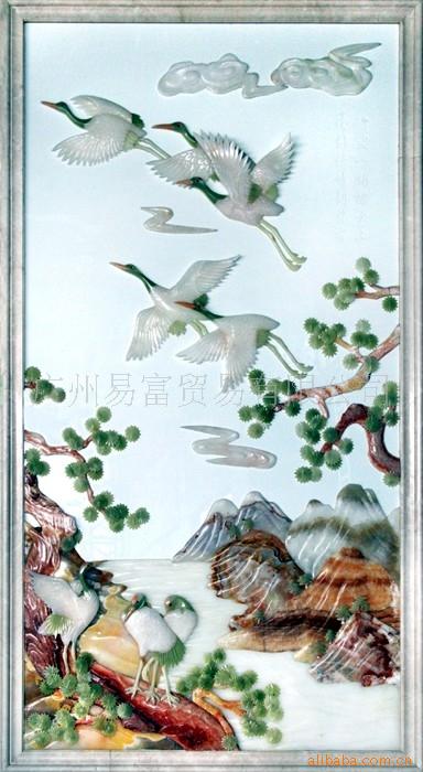 最新天然玉石雕刻山水画/玉石雕刻背景画/工艺(图)