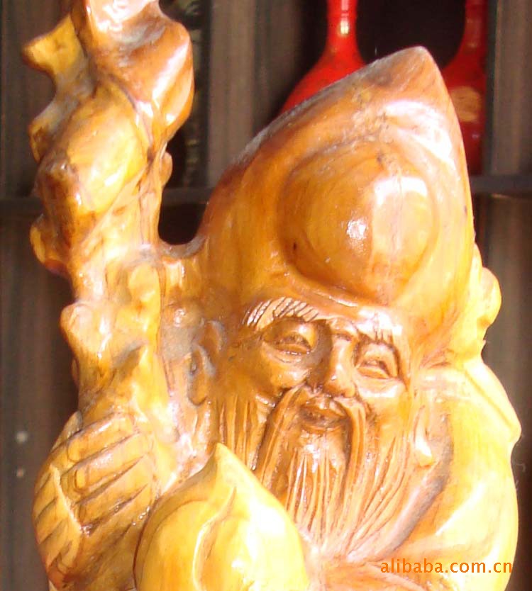 纯手工精雕红豆杉寿星公雕刻工艺品