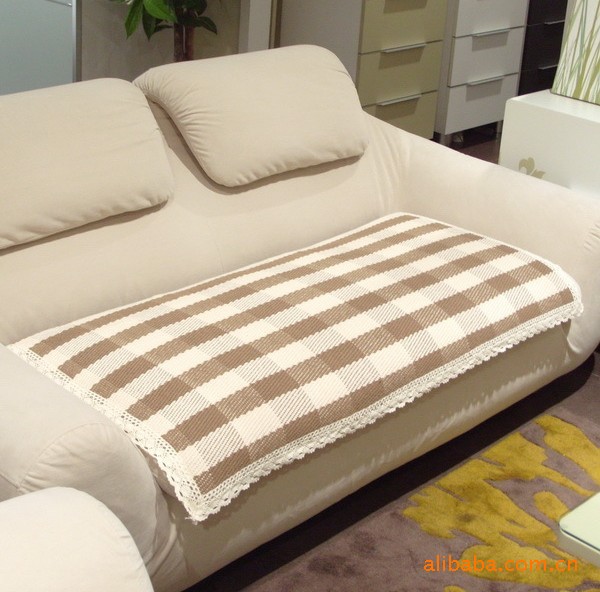 地垫 全棉手编沙发垫 粉十字花边沙发垫】价格,厂家,图片,沙发套,沙发