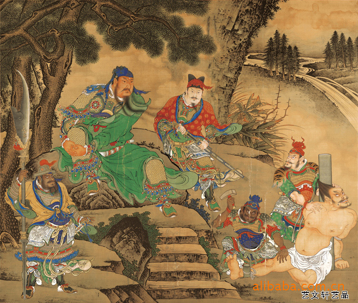 m004 商喜 《关羽擒将图》