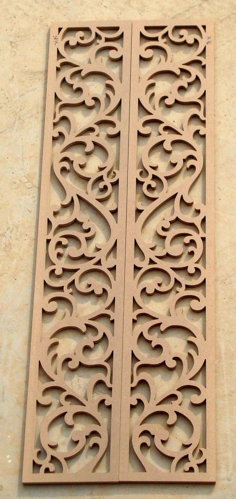 供应创意木格通花板密度板雕花背景墙