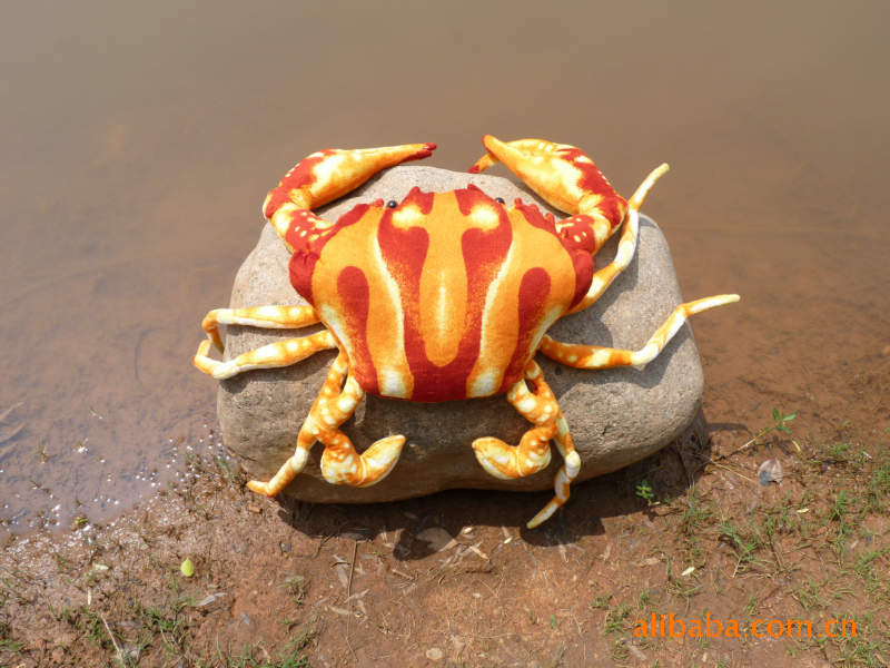 海乐园工艺品仿真毛绒玩具 新款奇趣仿真仿生毛绒玩具 螃蟹