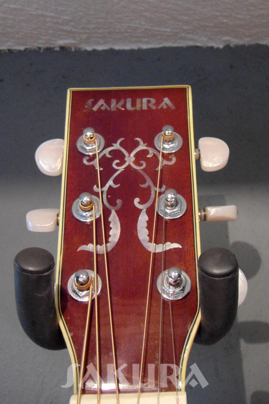 sakura牌 珍藏版 高档41寸全单板正桶民谣吉他