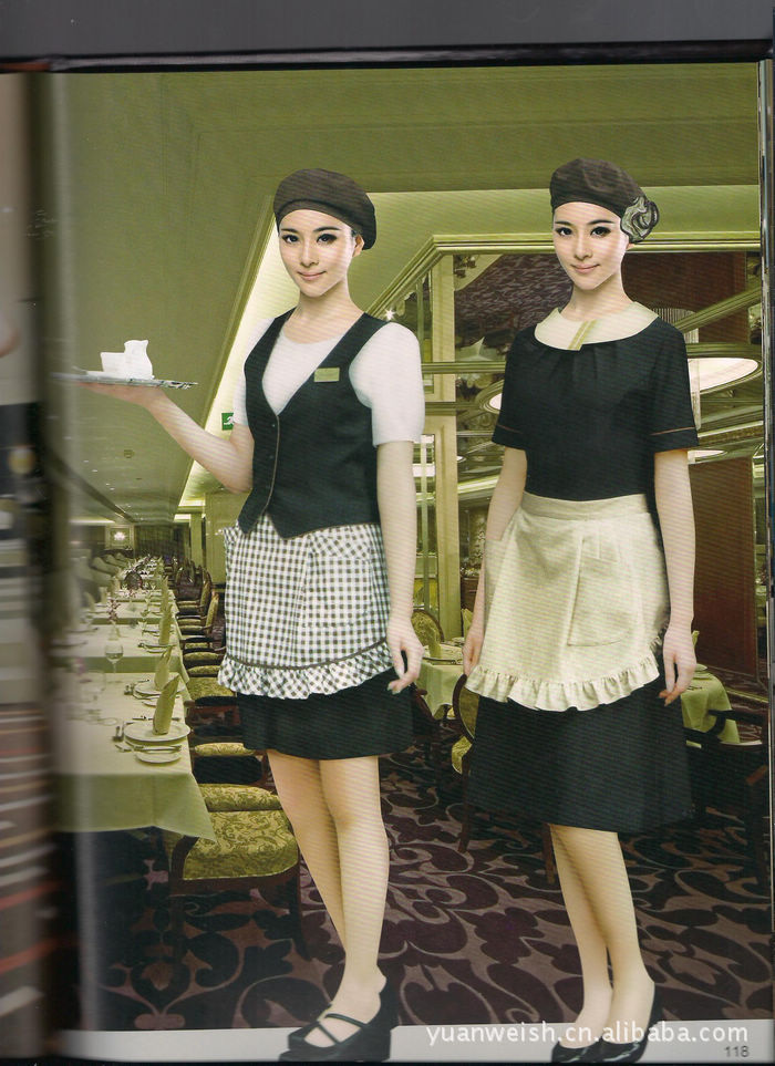 上海西餐厅服务员工作服加工,定做