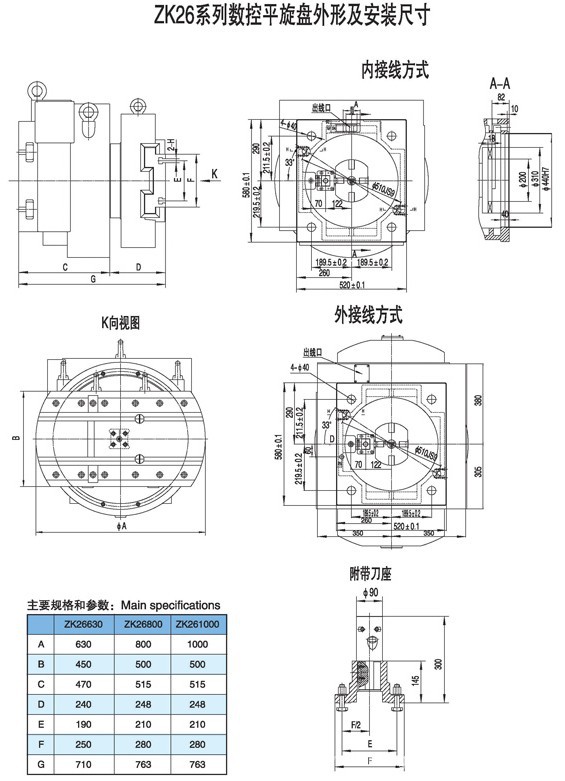 zk26系列数控平旋盘---烟台环球数控天津总经销