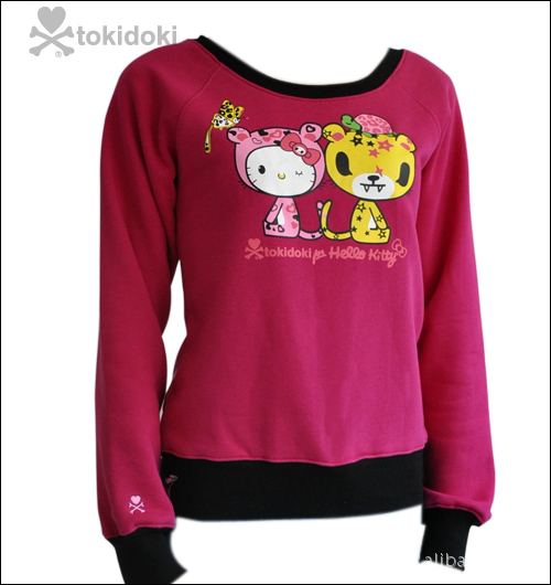 【厂家供应】tokidoki欧美卡通人物 女装卫衣绒衫 出口
