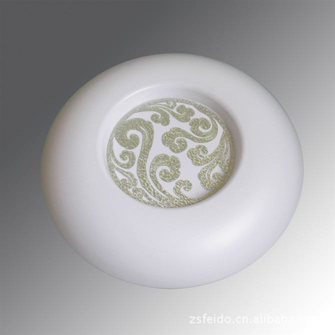 古镇非度 圆形亚克力雕花吸顶灯 卧室阳台吸顶灯 8007