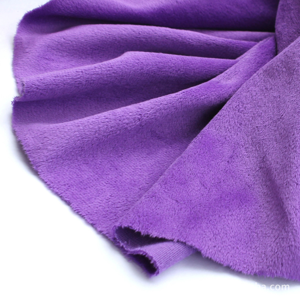 供应活毛玩具服饰鞋包帽子弹性绒布料,高雅紫色手感柔软舒适图片