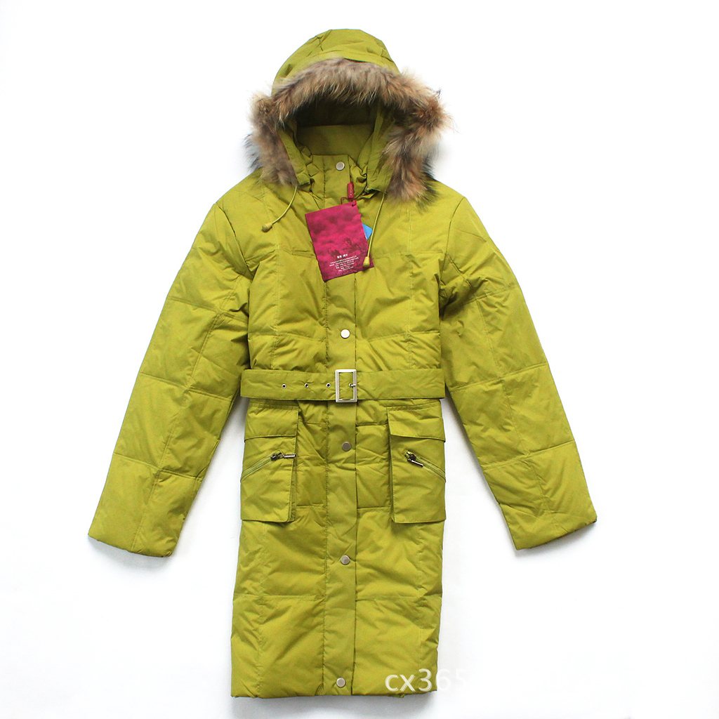 杉杉旗下菲莱威尔/ferri原单 韩版女式连帽中长款羽绒服 冬装 65.