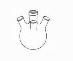 四口烧瓶 优质玻璃仪器四口烧瓶