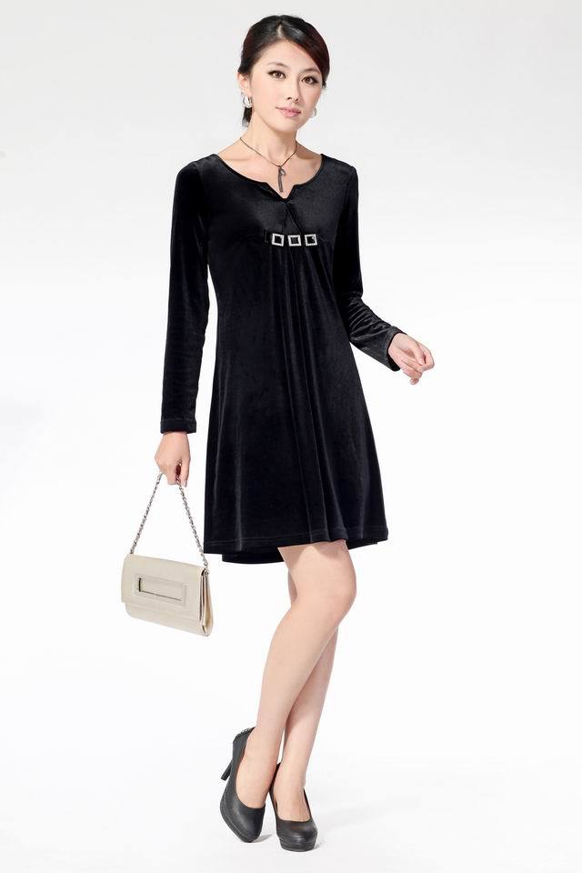 杭派女装新款 韩版时尚女装淑女气质休闲圆领连衣裙l1739 136.00,135.