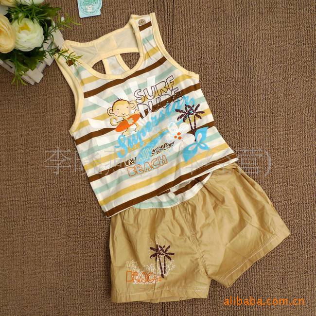 2011牧羊娃皮皮猴背心套装2723 品牌:牧羊娃 面料