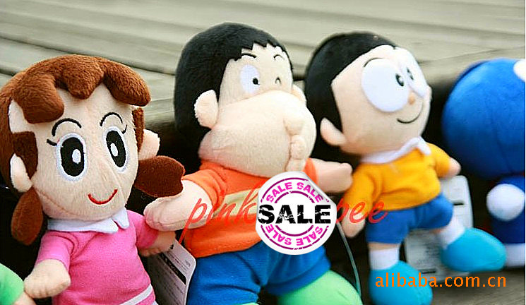 机器猫一家 叮当猫全家福 毛绒玩具