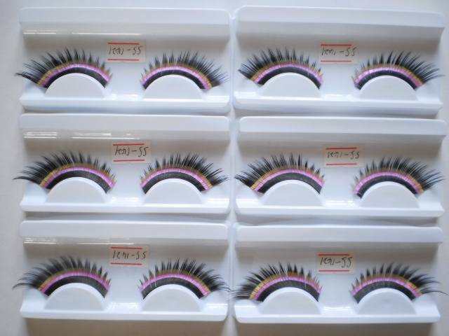 假睫毛眼睫毛彩虹图案假睫毛新款式,独家专业生产