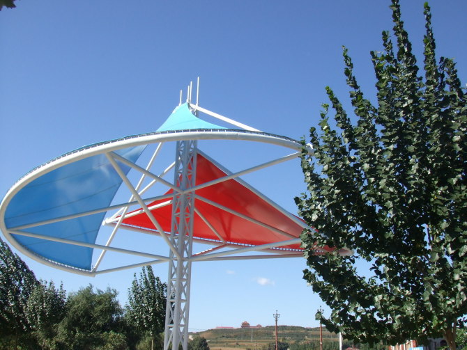 2014新款膜结构彩色张拉膜创意独特价格实惠