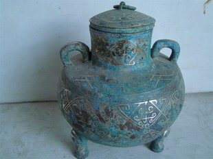 仿古青銅器工藝品禮品,高仿貼花鎏銀壺,廠家直銷,天天特價