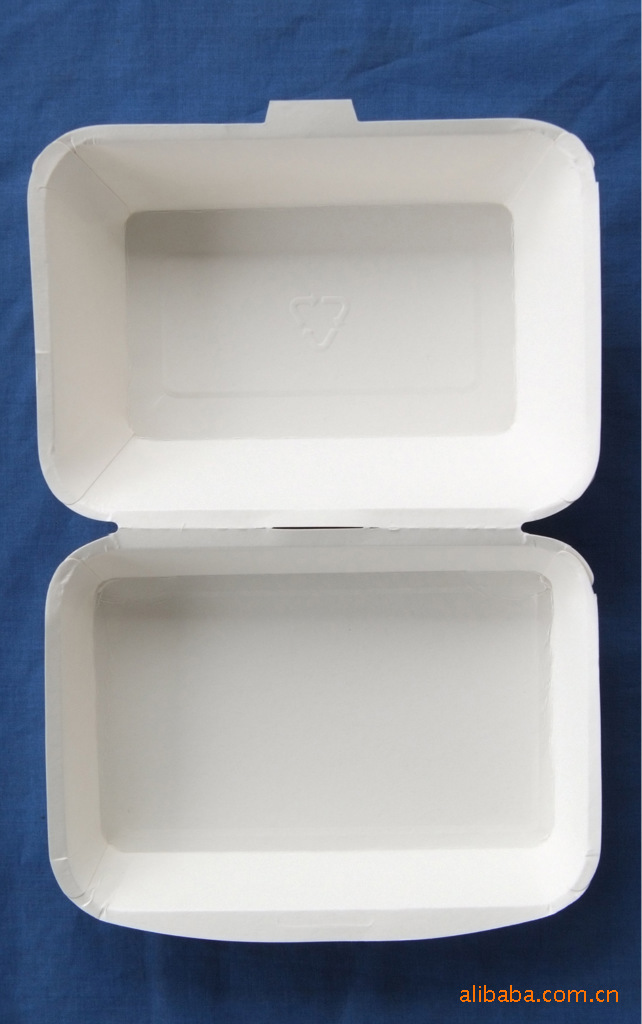 绿保一次性纸餐盒纸饭盒汉堡盒食品包装合280ml可定做批发