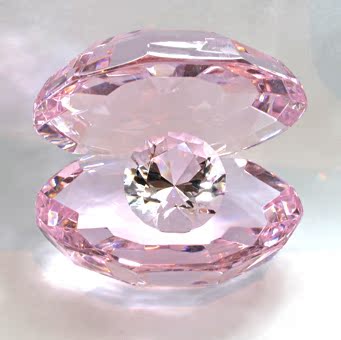 水晶河蚌 水晶时尚创意制品 水晶贝壳