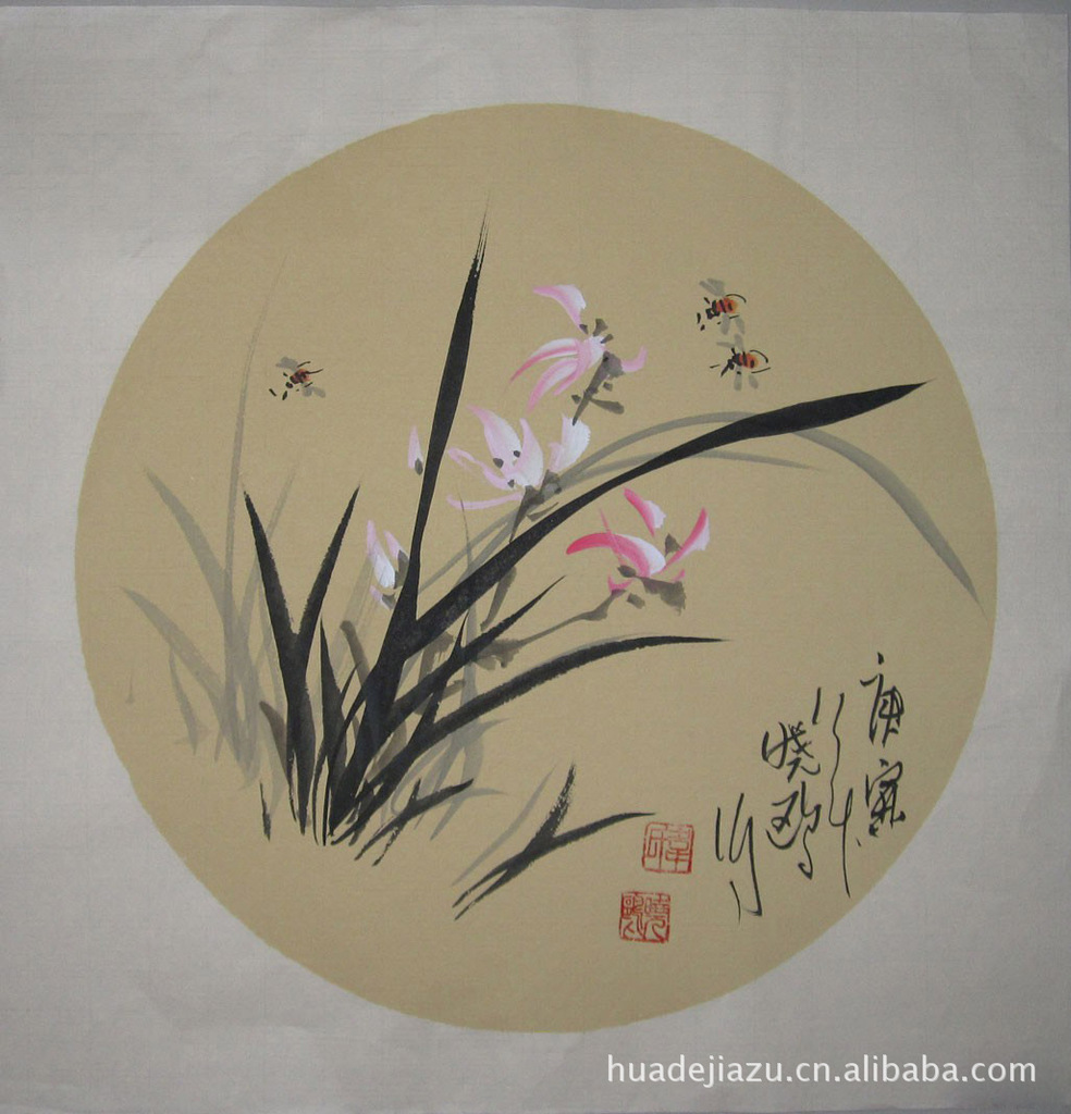 尚画艺术提供 濮阳市中国画 扇面花鸟画定做 画家纯手工绘制