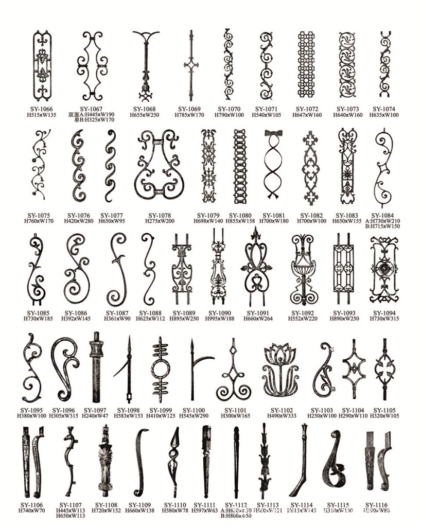 【低价 铁花配件 铁艺材料 锻造铁艺 门花楼梯窗户花架装饰配件】低价