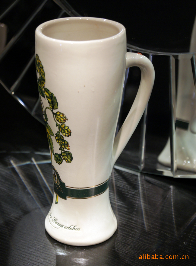 高档德国啤酒杯 陶瓷杯子 创意 家居饰品 新奇特艺术礼品 树叶