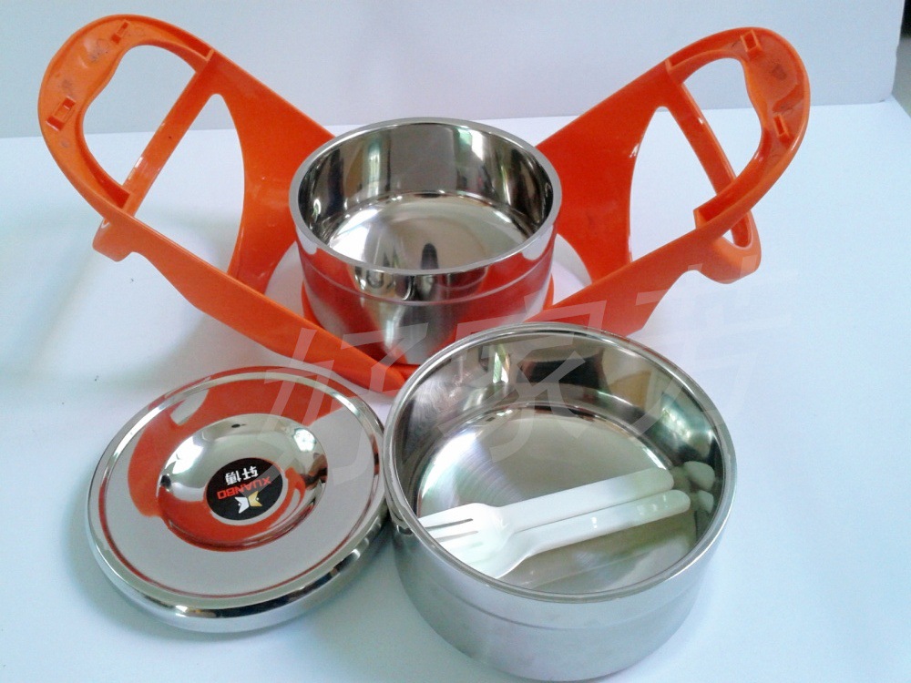 供用彩色不锈钢保温"食美系列"提篮饭盒