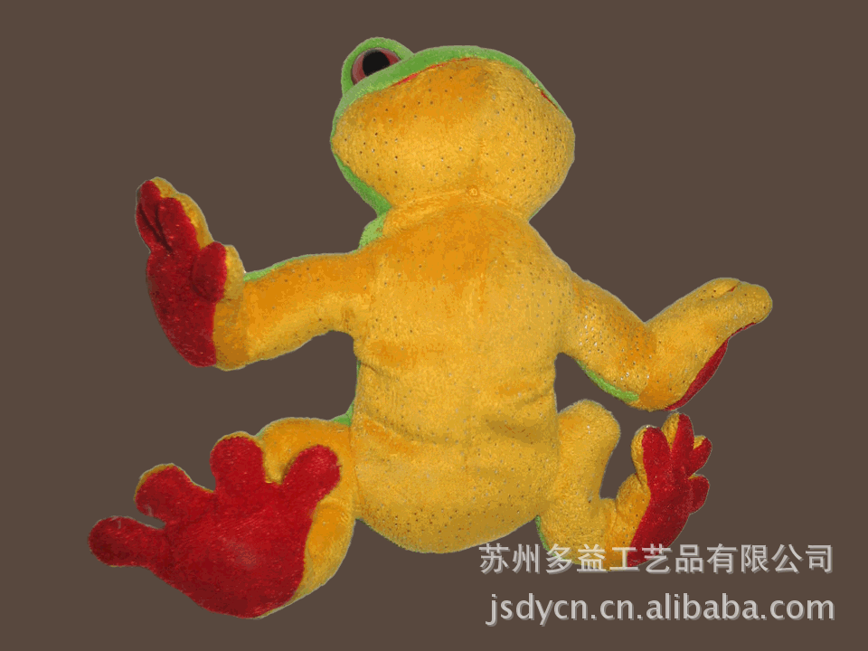 毛绒玩具 毛绒公仔 玩具娃娃 20cm 绿色坐姿青蛙图片_8