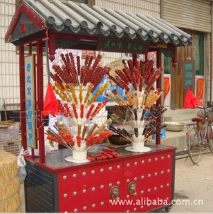 糖葫芦展示架流动小吃车仿古货亭货架瑞福源加工定制