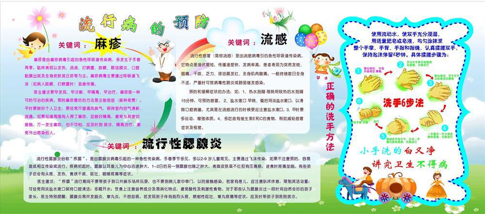 41海报常见疾病海报展板挂图101洗手步骤 预防传染病