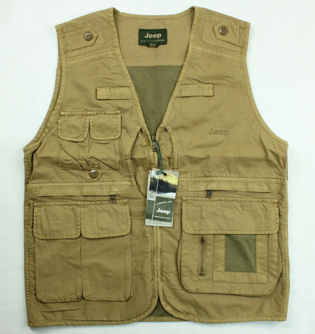 外贸原单 jeep/吉普 秋冬 马甲背心多袋休闲男士无袖外套