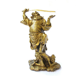 百纳源 开光铜钟馗斩鬼摆件 家居风水工艺品摆设大号镇宅驱邪t143