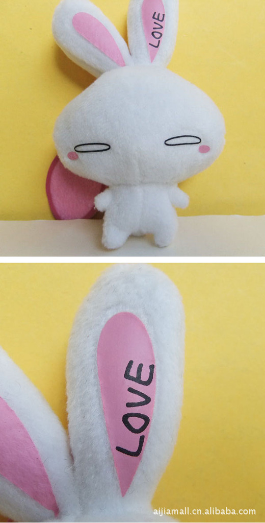 外贸原单原单毛绒玩具公仔批发~日单大冢爱love兔爱心兔兔子挂件