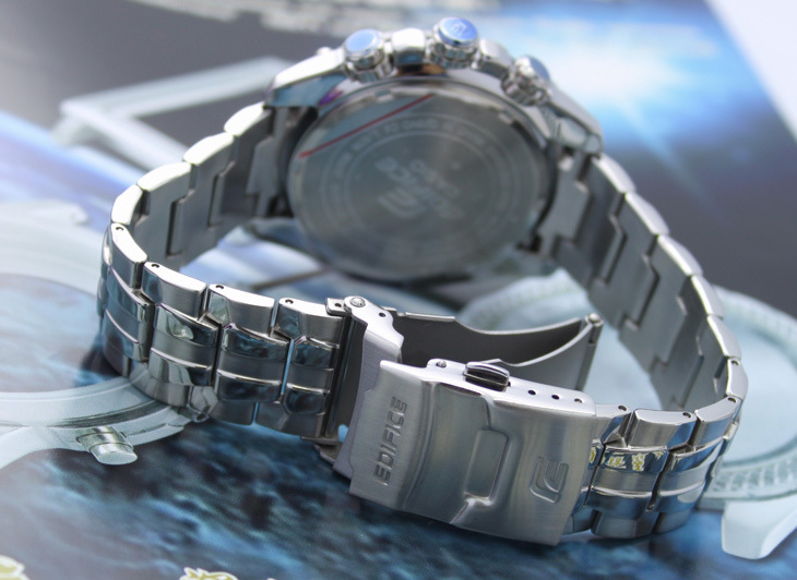 卡西欧男士手表新款立体钢带多功能赛车手表ef550rbsp1av