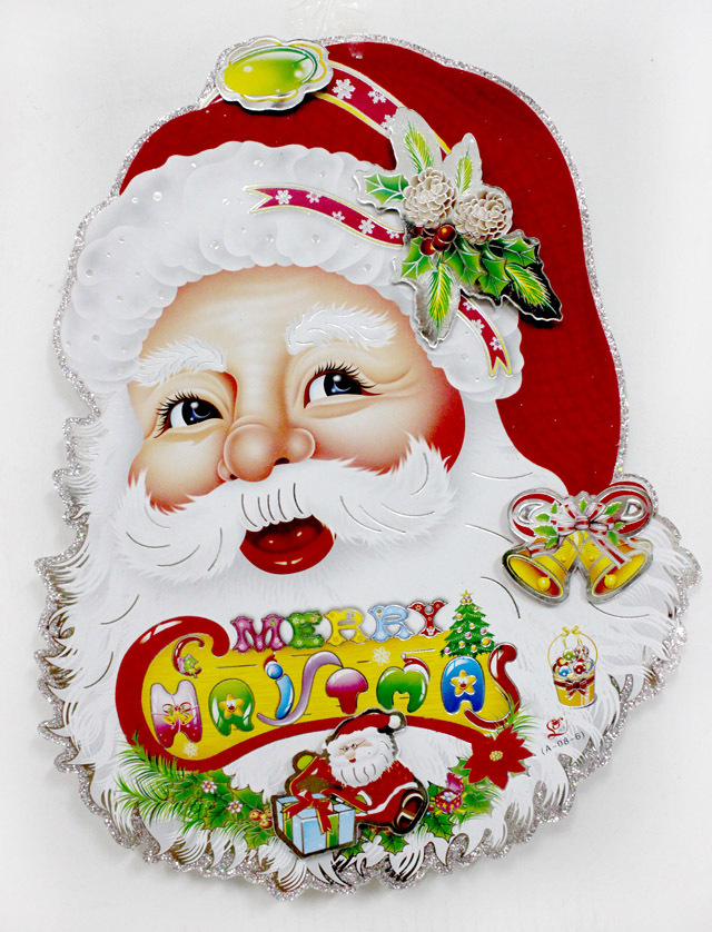 中号圣诞老人贴画/圣诞贴纸/圣诞窗贴/圣诞窗花/圣诞装饰品