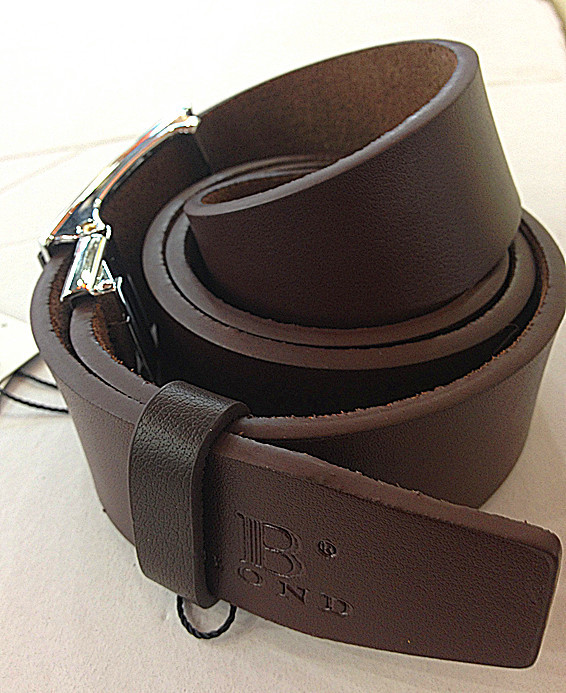 宾利真皮毛底无牙扣皮带
