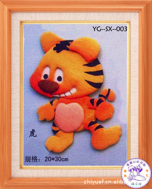 布艺贴画 寿 布艺画材料包工艺礼品手工布贴画代加工手工艺成品